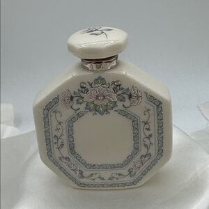 Lenox Floral Ceramic Perfume Bottle-Charleston Pattern.